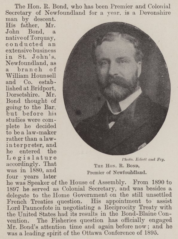 Der ehrenwerte R Bond, Premier von Neufundland von English Photographer