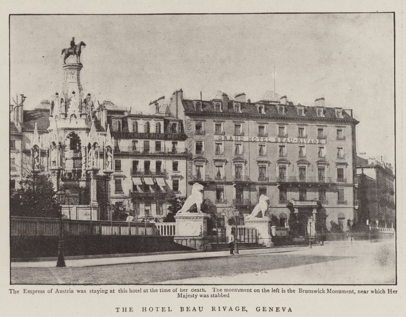 Das Hotel Beau Rivage, Genf von English Photographer