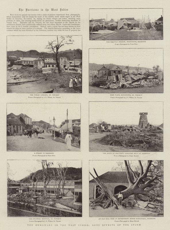 Der Hurrikan in den Westindischen Inseln, einige Auswirkungen des Sturms von English Photographer