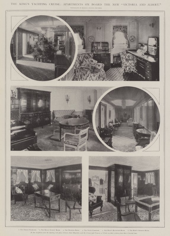 Die Yachtreise des Königs, Apartments an Bord der neuen Victoria und Albert von English Photographer