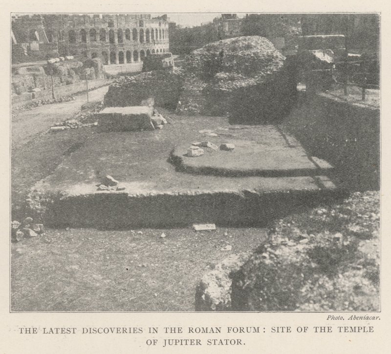 Die neuesten Entdeckungen im Forum Romanum, Standort des Tempels des Jupiter Stator von English Photographer