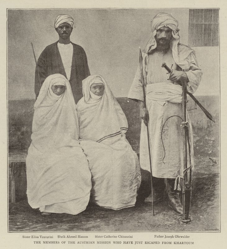 Die Mitglieder der österreichischen Mission, die gerade aus Khartum entkommen sind von English Photographer
