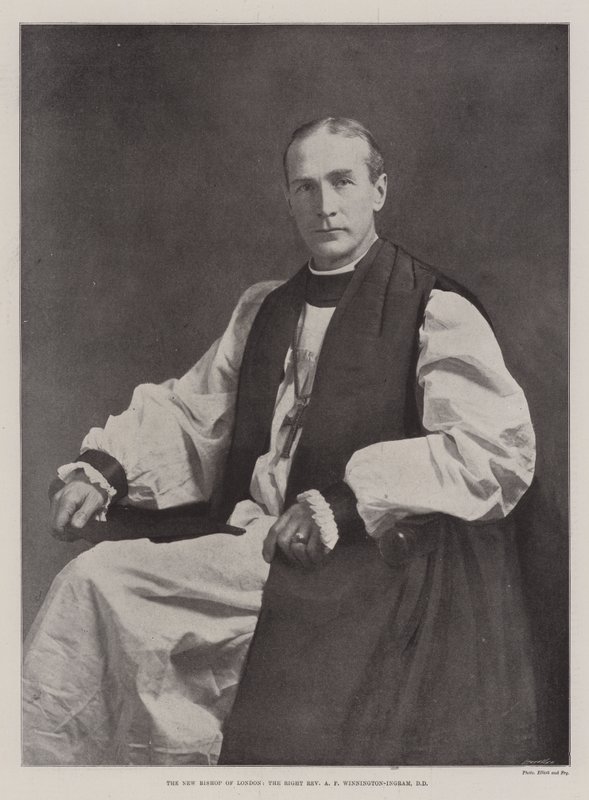 Der neue Bischof von London, der rechte Reverend A F Winnington-Ingram, DD von English Photographer