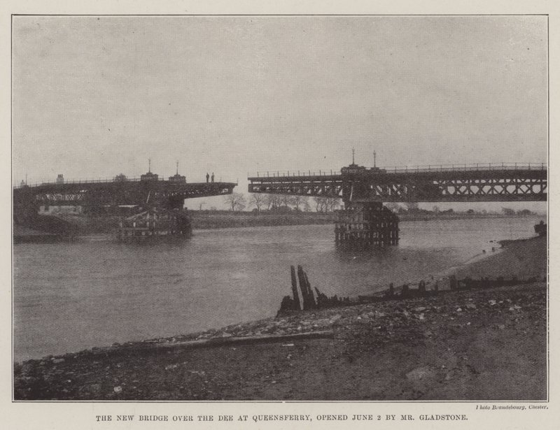 Die neue Brücke über den Dee in Queensferry, eröffnet am 2. Juni von Mr. Gladstone von English Photographer