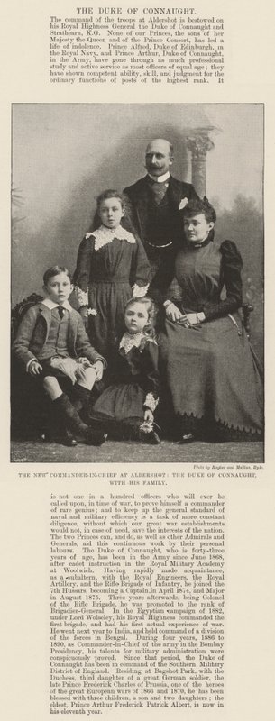Der neue Oberbefehlshaber in Aldershot, der Herzog von Connaught, mit seiner Familie von English Photographer