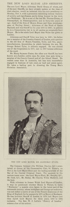 Der neue Lord Mayor, Herr Alderman Evans von English Photographer