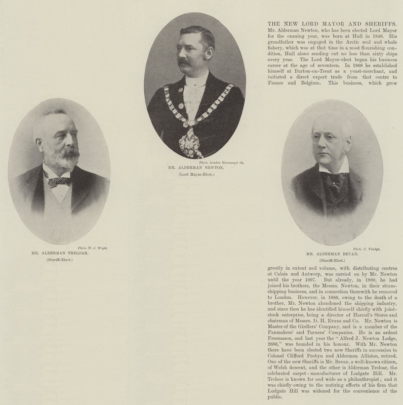 Der neue Lord Mayor und die Sheriffs von English Photographer