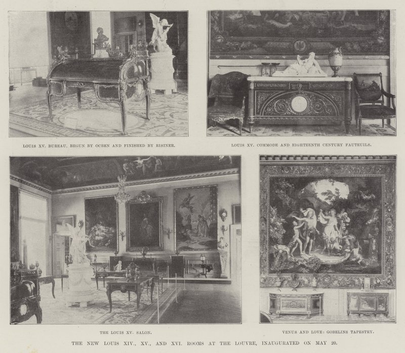 Die neuen Louis XIV, XV und XVI Räume im Louvre, eingeweiht am 20. Mai von English Photographer