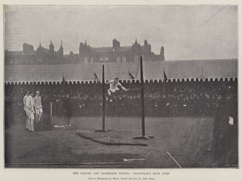 Die Oxford und Cambridge Sportveranstaltungen, Swanwicks Hochsprung von English Photographer