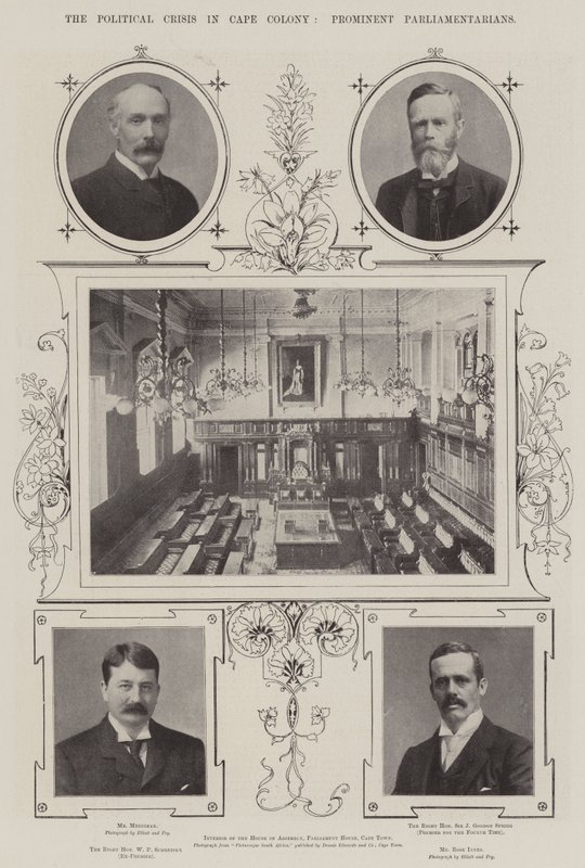 Die politische Krise in der Kapkolonie, prominente Parlamentarier von English Photographer