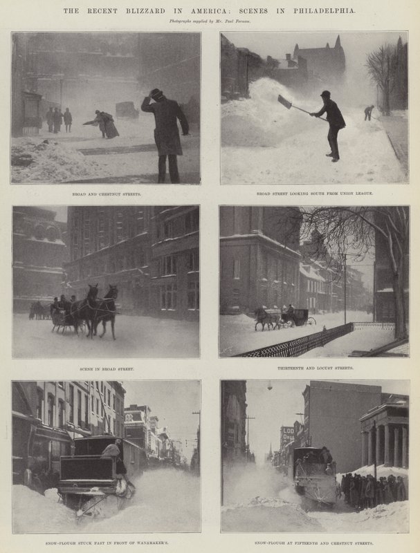 Der jüngste Schneesturm in Amerika, Szenen in Philadelphia von English Photographer
