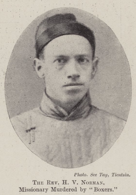 Der ehrwürdige H V Norman, Missionar, ermordet von Boxern von English Photographer