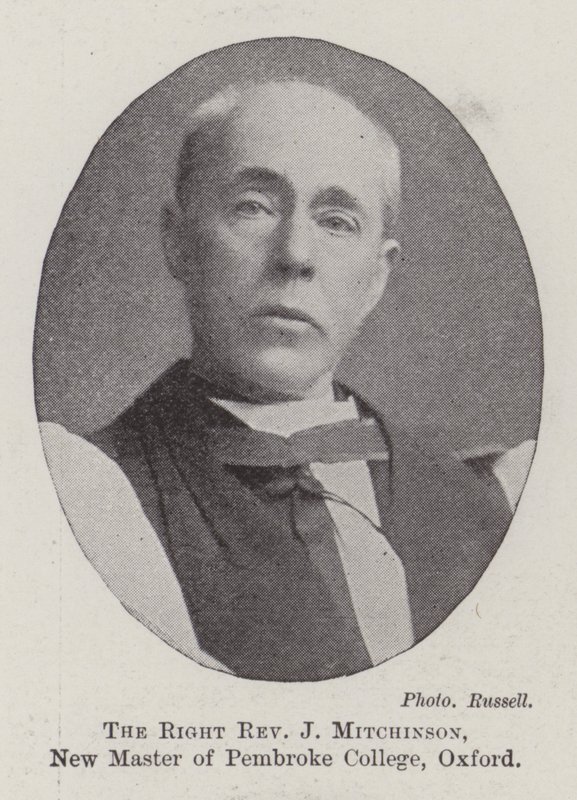 Der rechte ehrwürdige J Mitchinson, neuer Master des Pembroke College, Oxford von English Photographer