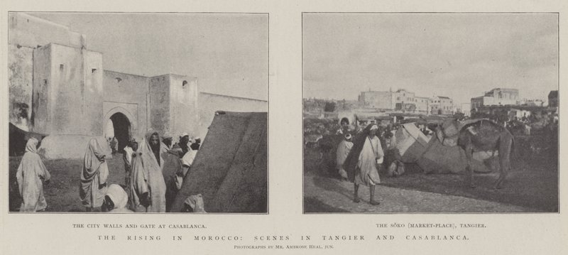 Der Aufstand in Marokko, Szenen in Tanger und Casablanca von English Photographer