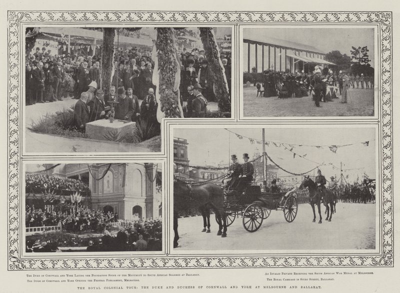 Die königliche Kolonialtour, der Herzog und die Herzogin von Cornwall und York in Melbourne und Ballarat von English Photographer