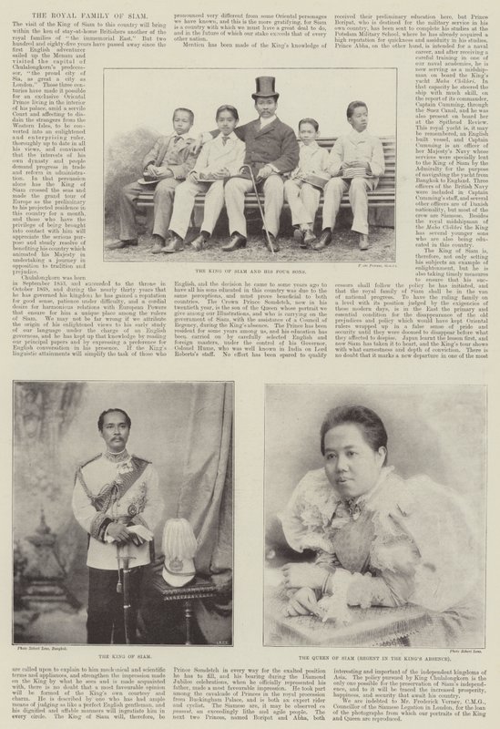 Die königliche Familie von Siam von English Photographer