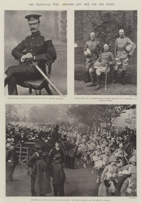 Der Transvaal-Krieg, Offiziere und Männer für die Front von English Photographer