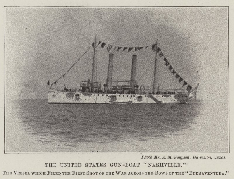 Das Kanonenboot der Vereinigten Staaten Nashville von English Photographer