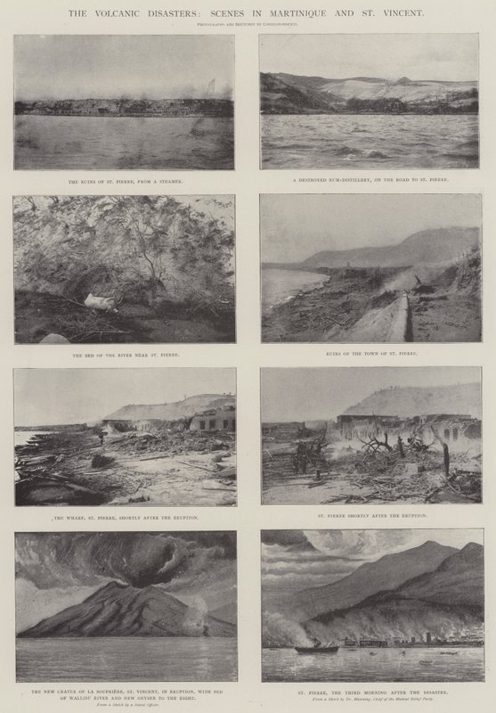Die vulkanischen Katastrophen, Szenen in Martinique und St. Vincent von English Photographer