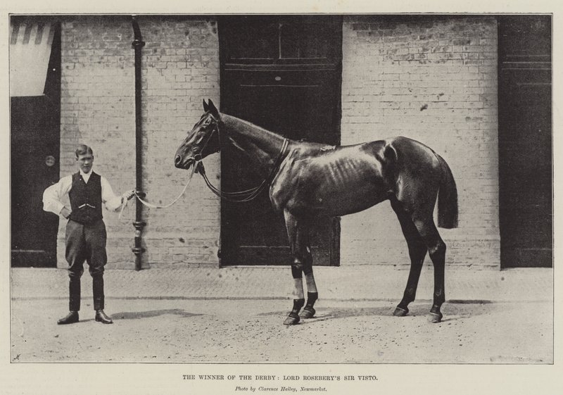 Der Gewinner des Derbys, Lord Roseberys Sir Visto von English Photographer