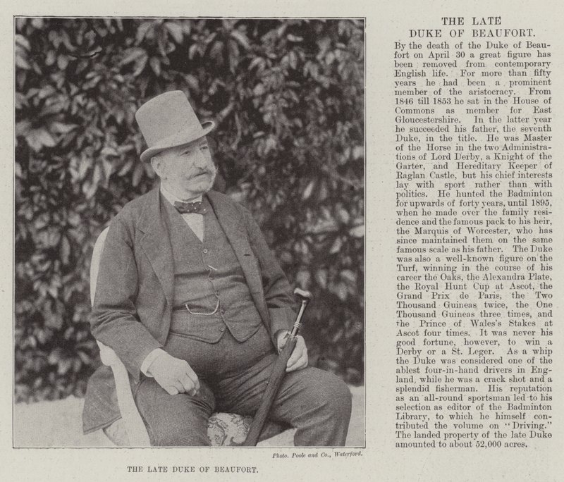 Der verstorbene Herzog von Beaufort von English Photographer
