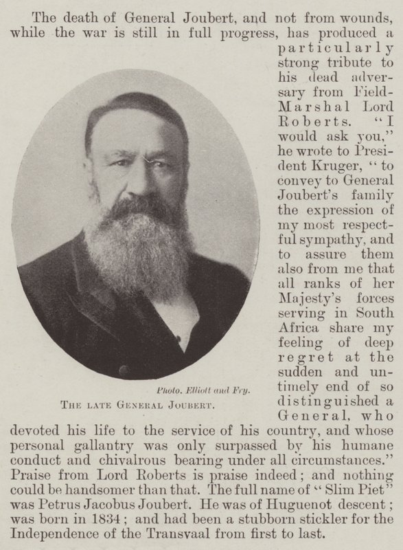 Der verstorbene General Joubert von English Photographer
