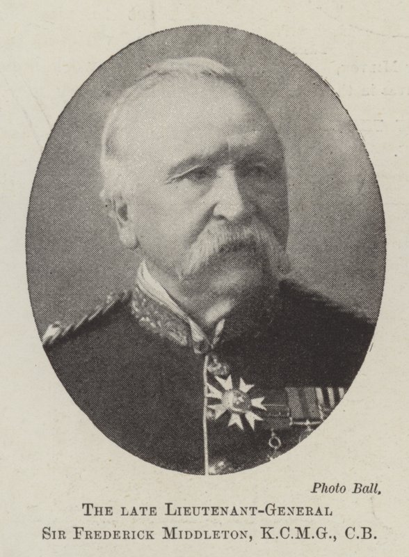 Der verstorbene Generalleutnant Sir Frederick Middleton, KCMG, CB von English Photographer