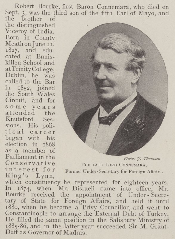 Der verstorbene Lord Connemara, ehemaliger Unterstaatssekretär für auswärtige Angelegenheiten von English Photographer