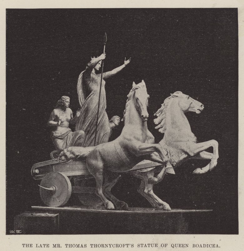 Die Statue der Königin Boadicea des verstorbenen Mr. Thomas Thornycroft von English Photographer