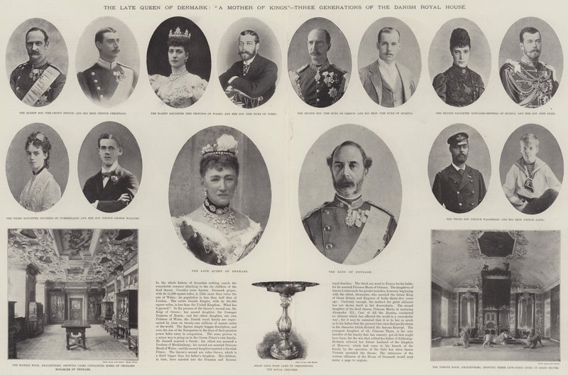 Die verstorbene Königin von Dänemark, eine Mutter von Königen, drei Generationen des dänischen Königshauses von English Photographer
