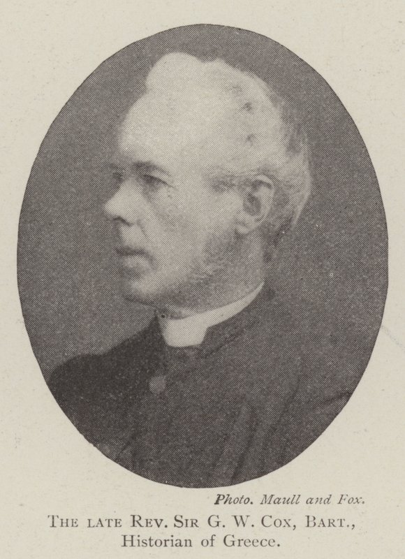 Der verstorbene Reverend Sir G W Cox, Baronet, Historiker Griechenlands von English Photographer