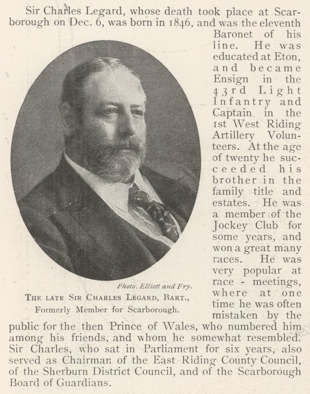 Der verstorbene Sir Charles Legard, Baronet, ehemaliges Mitglied für Scarborough von English Photographer