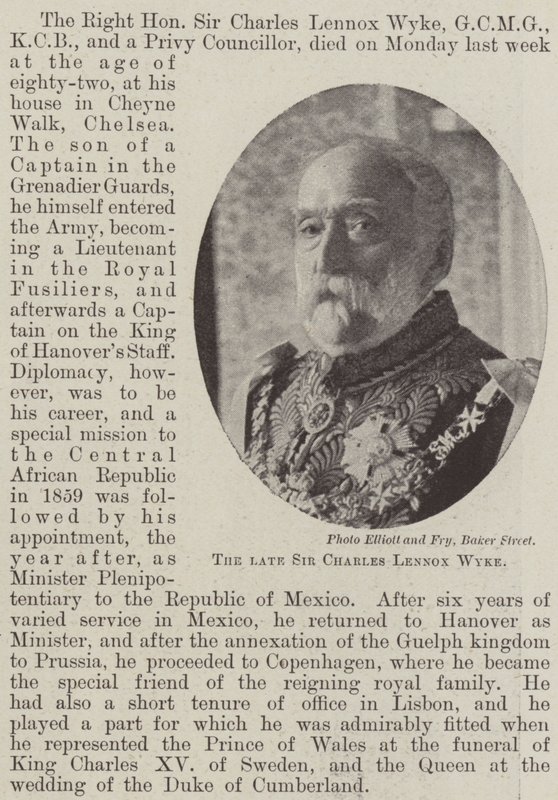 Der verstorbene Sir Charles Lennox Wyke von English Photographer