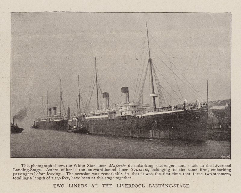 Zwei Liner an der Liverpooler Anlegestelle von English Photographer