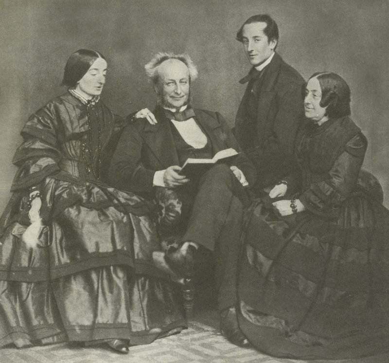 Viktorianische Familiengruppe, 1857 von English Photographer