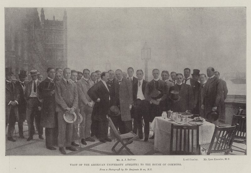 Besuch der amerikanischen Universitätsathleten im House of Commons von English Photographer