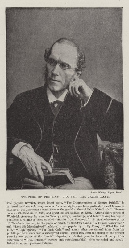 Schriftsteller des Tages, Mr James Payn von English Photographer