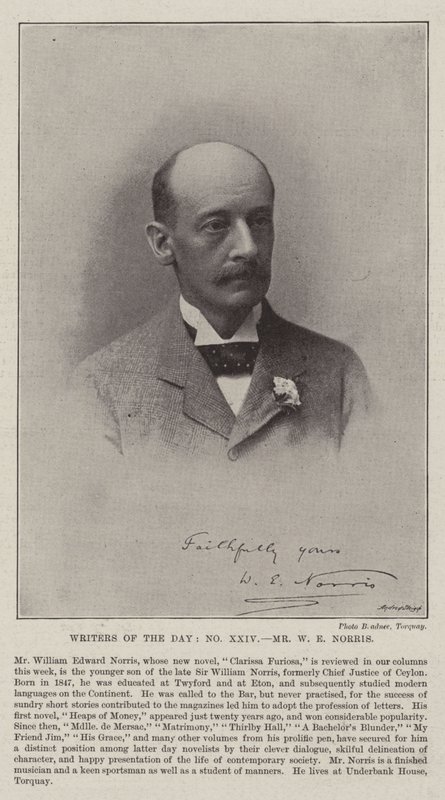 Schriftsteller des Tages, Mr. W. E. Norris von English Photographer
