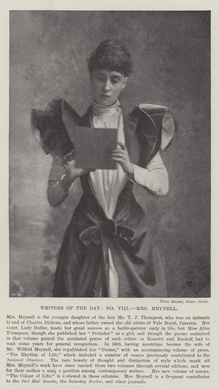 Schriftsteller des Tages, Mrs Meynell von English Photographer