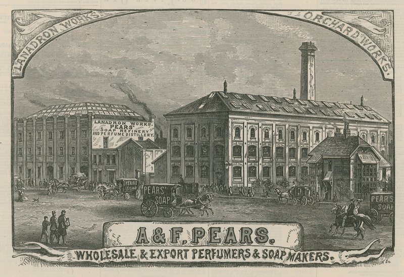 A & F Pears, Großhändler und Exporteur von Parfums und Seifen von English School