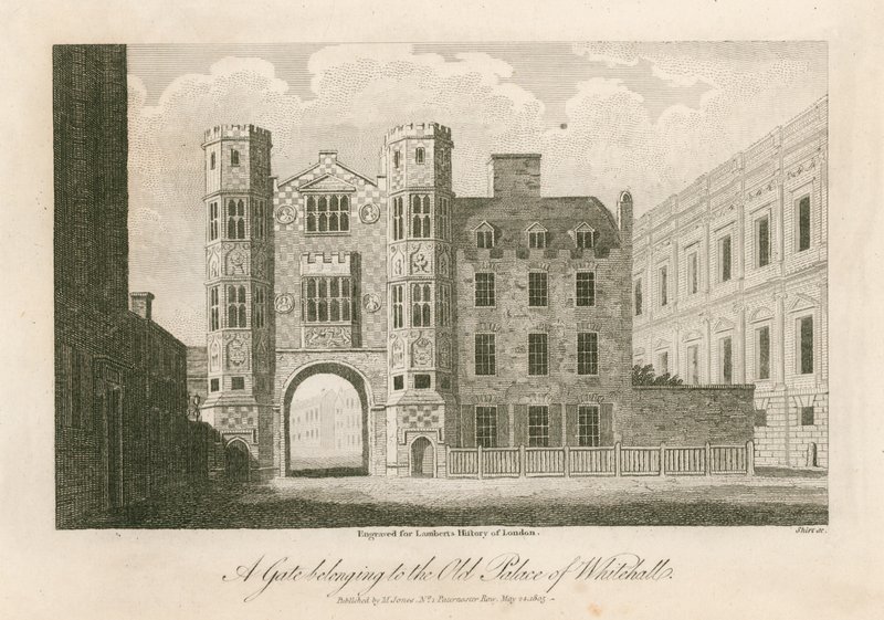 Ein Tor des alten Palastes von Whitehall von English School