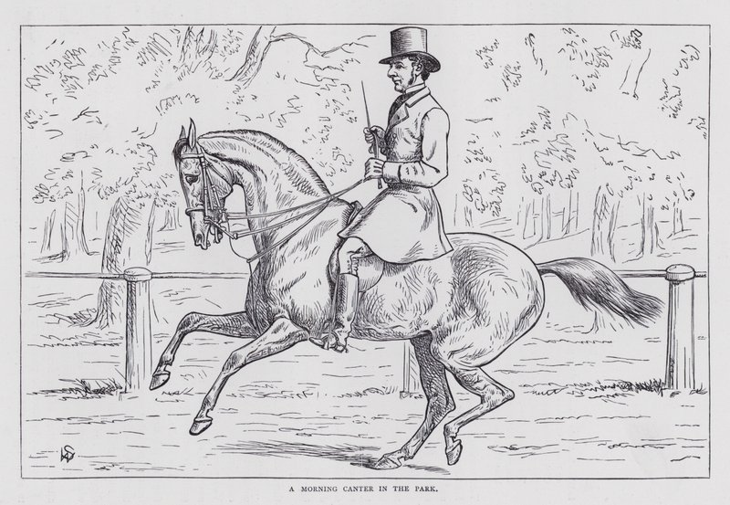 Ein morgendlicher Galopp im Park von English School