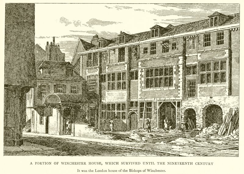 Ein Teil des Winchester-Hauses, der bis ins neunzehnte Jahrhundert überlebte von English School
