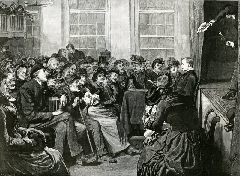 Eine Samstagabendunterhaltung für die Armen, St Albans Hall, Baldwins Gardens, Holborn von English School