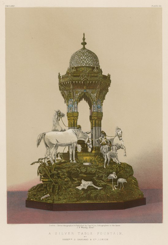 Ein silberner Tischbrunnen von Messrs S Garrard und Co, London von English School