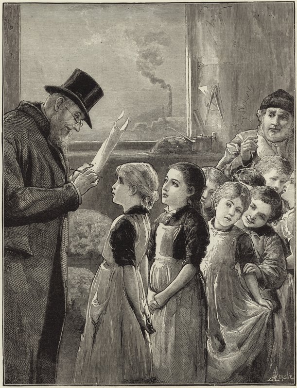 Ein Regierungsinspektor besucht eine Fabrik von English School