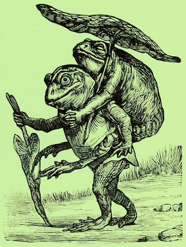 Ein freundlicher Ehemann, Illustration aus Coles Lustiges Bilderbuch (digital verbessert) von English School