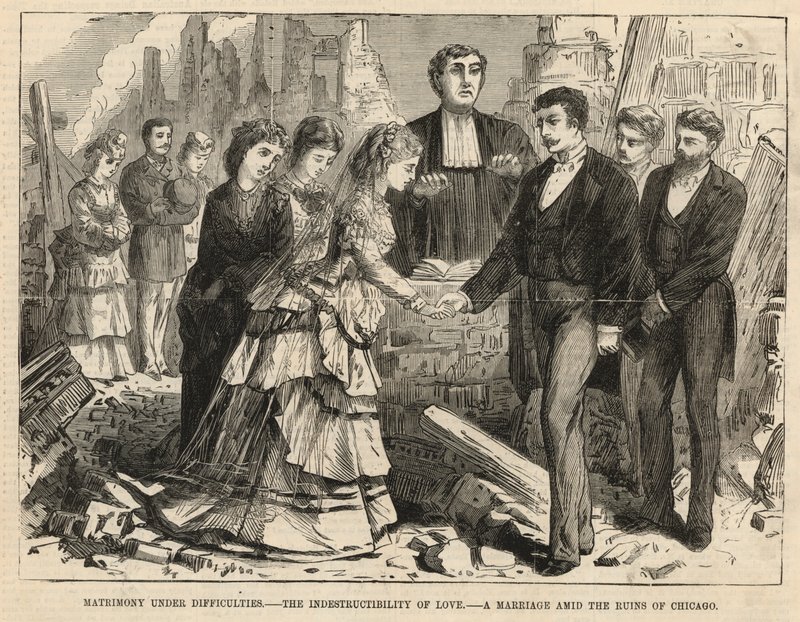 Eine Hochzeit in den Ruinen von Chicago von English School