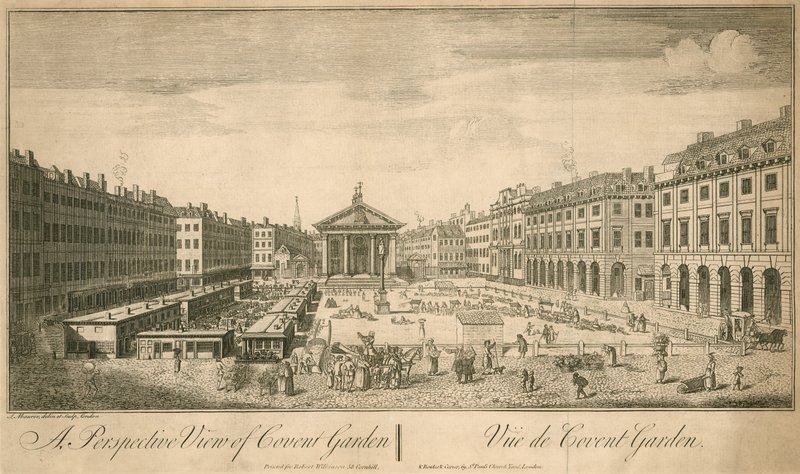 Eine Aussicht auf Covent Garden, London von English School
