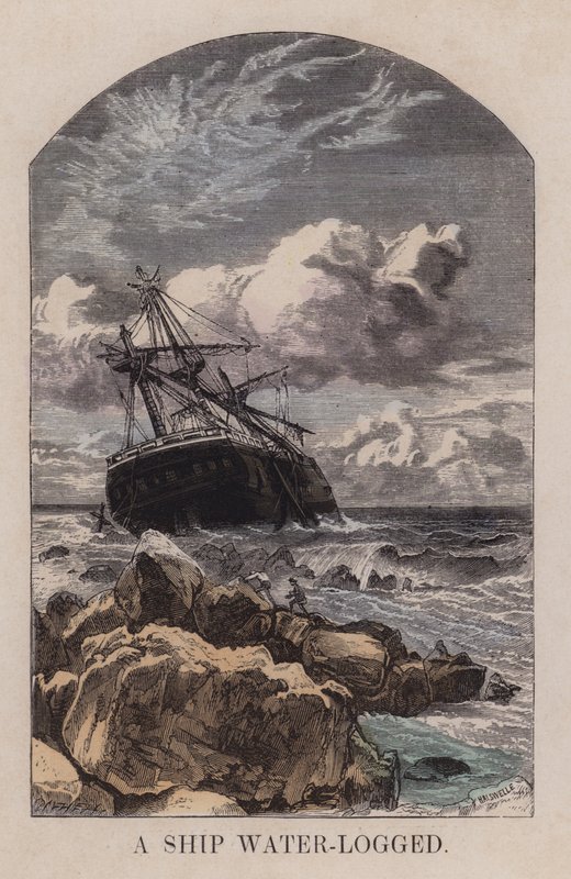 Ein wassergefülltes Schiff von English School